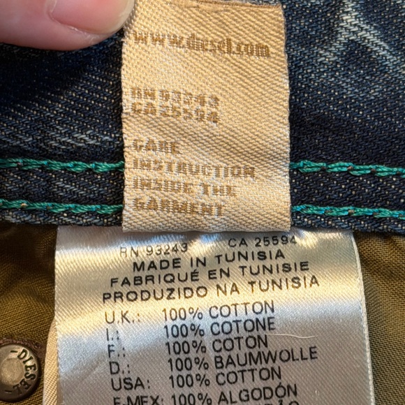 Diesel Thanaz Slim Skinny Jeans size 30 Wash 813z Ditressed Patched - Picture 9 of 16